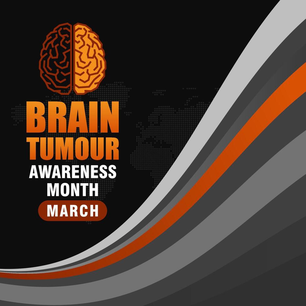 Brain Tumor Awareness Month Campaign. Observed in March vector