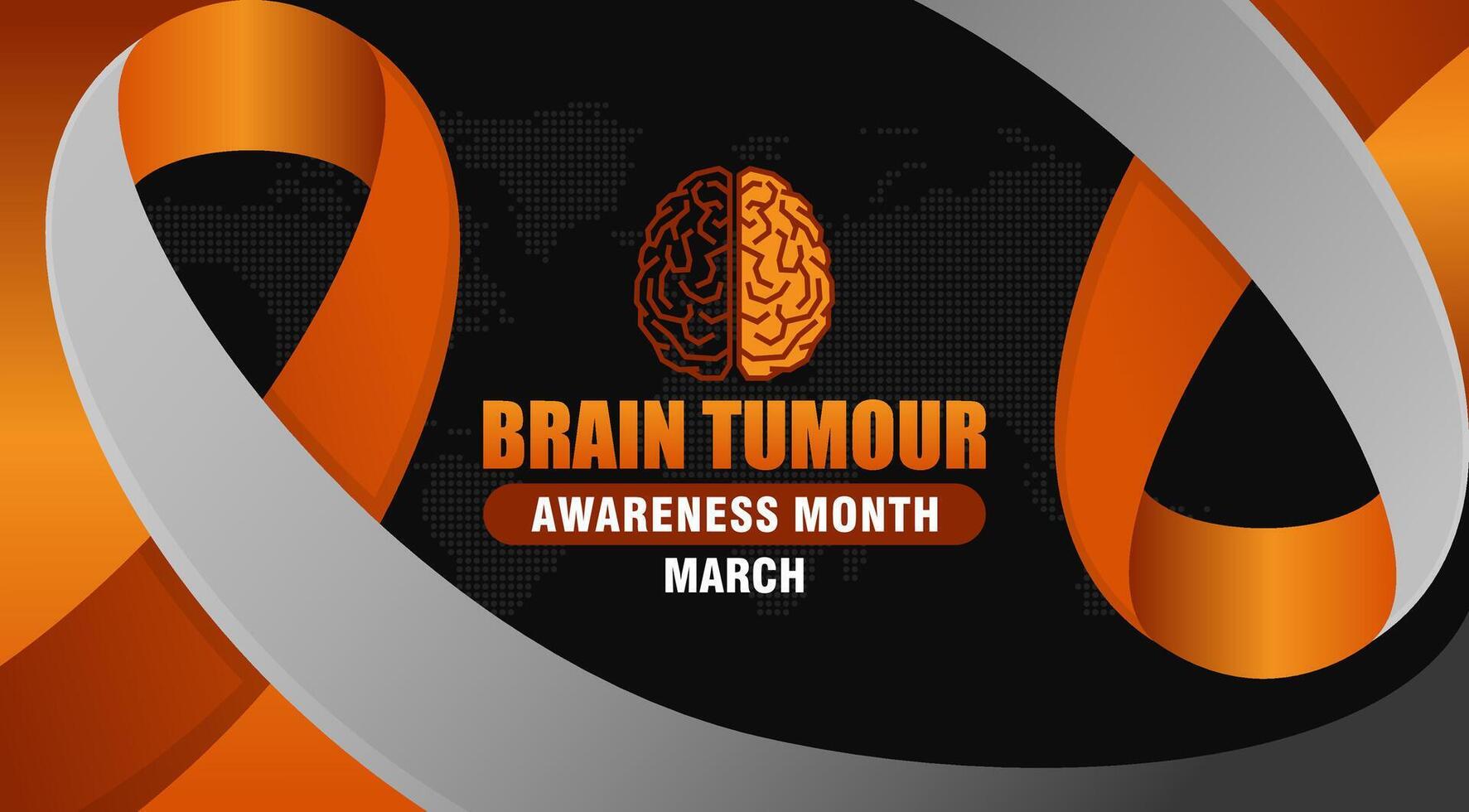 brain tumour awareness month for banner background vector