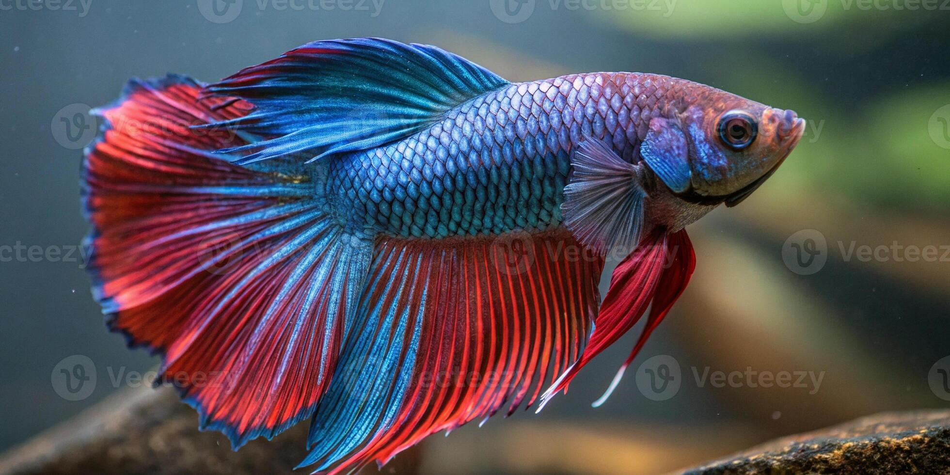 Majestic Betta Fish in Vibrant Display photo