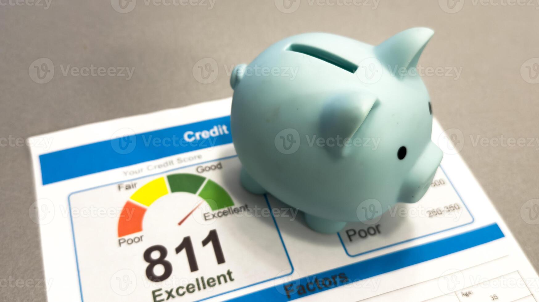 Personal loan application form poor credit score with calculator, dollar money photo