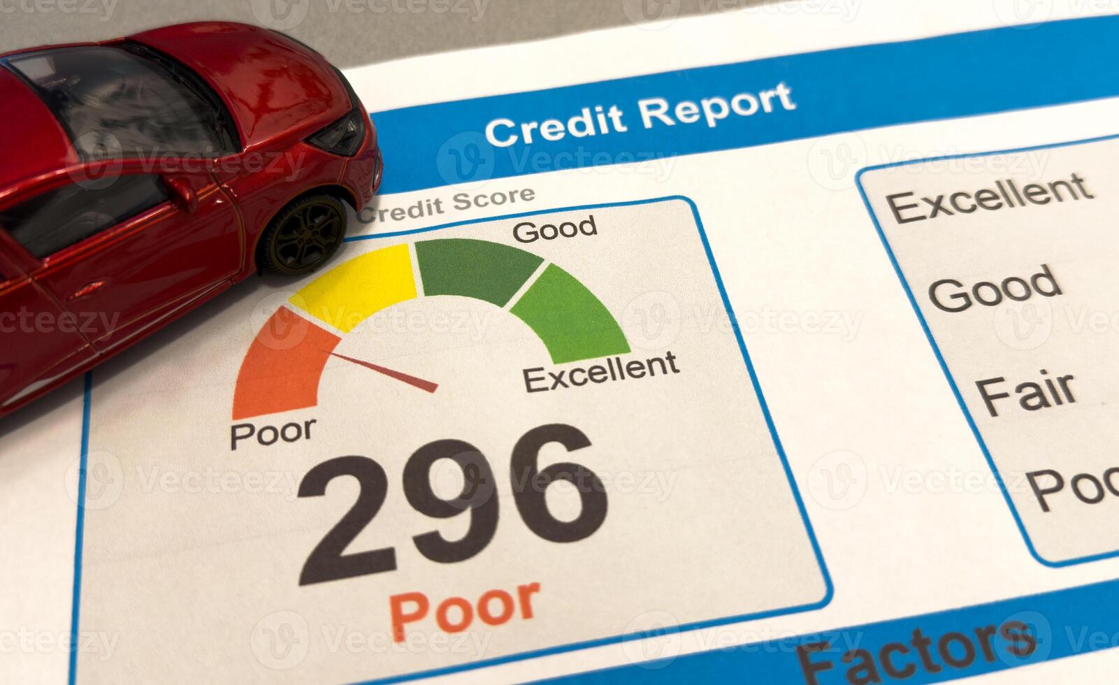 Personal loan application form poor credit score with calculator, dollar money photo