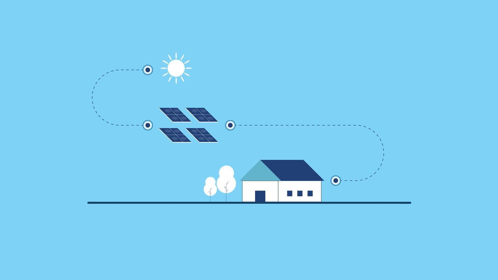 building ecology green environment eco sustainable energy technology concept . building eco architecture clean solar panel power house friendly sustainability urban. vector