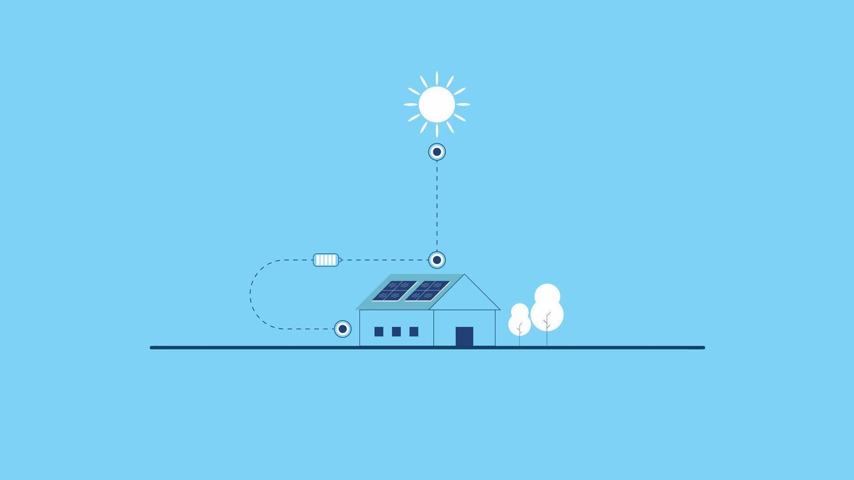 a building ecology green environment eco sustainable energy technology concept . building eco architecture clean solar panel power house friendly sustainability urban. vector
