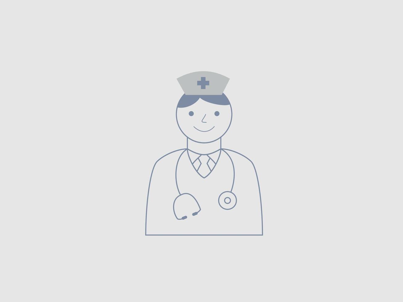 This is a simple illustration of a nurse vector