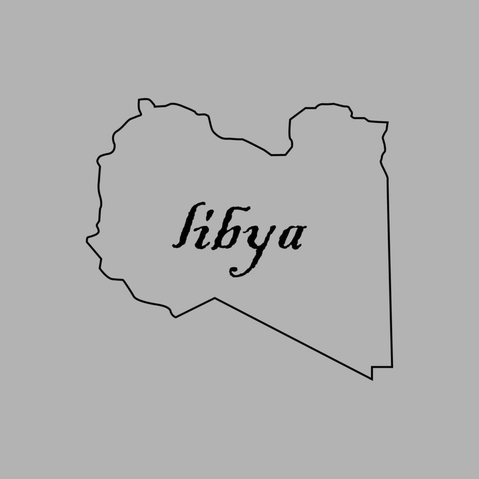 Libya country map vectors illustration