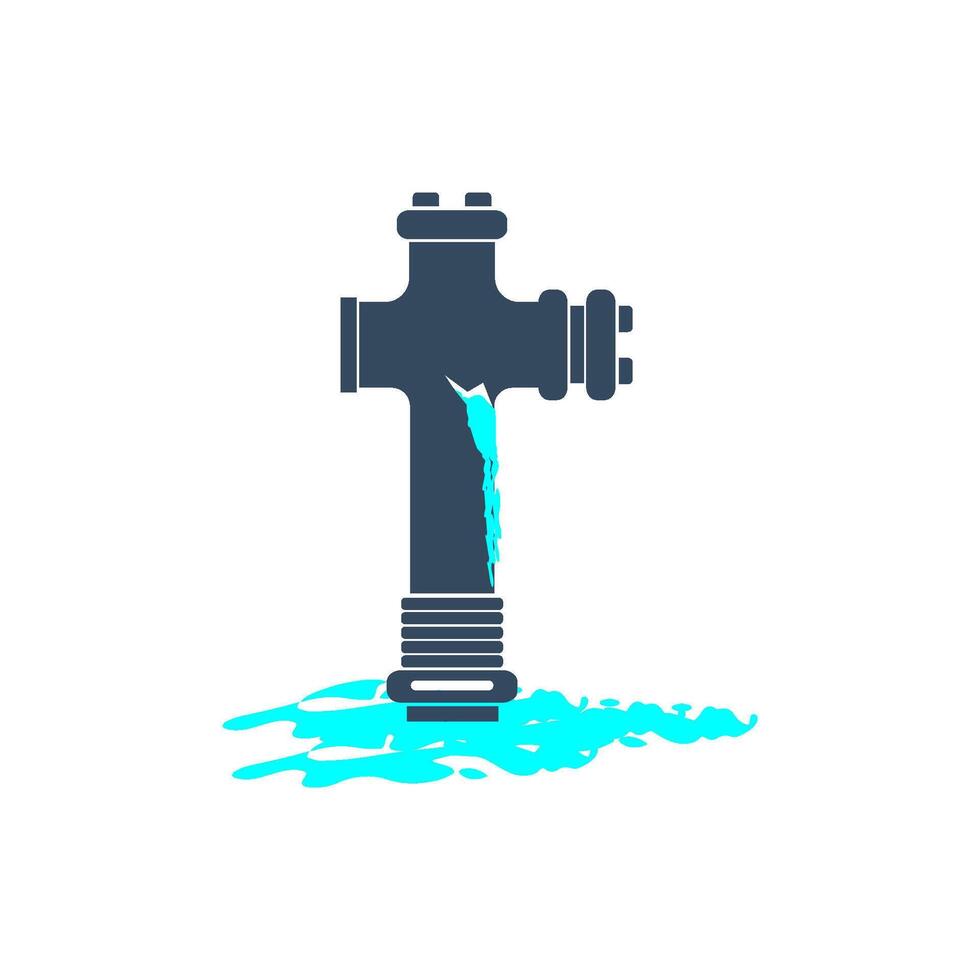 leaking pipe icon vector