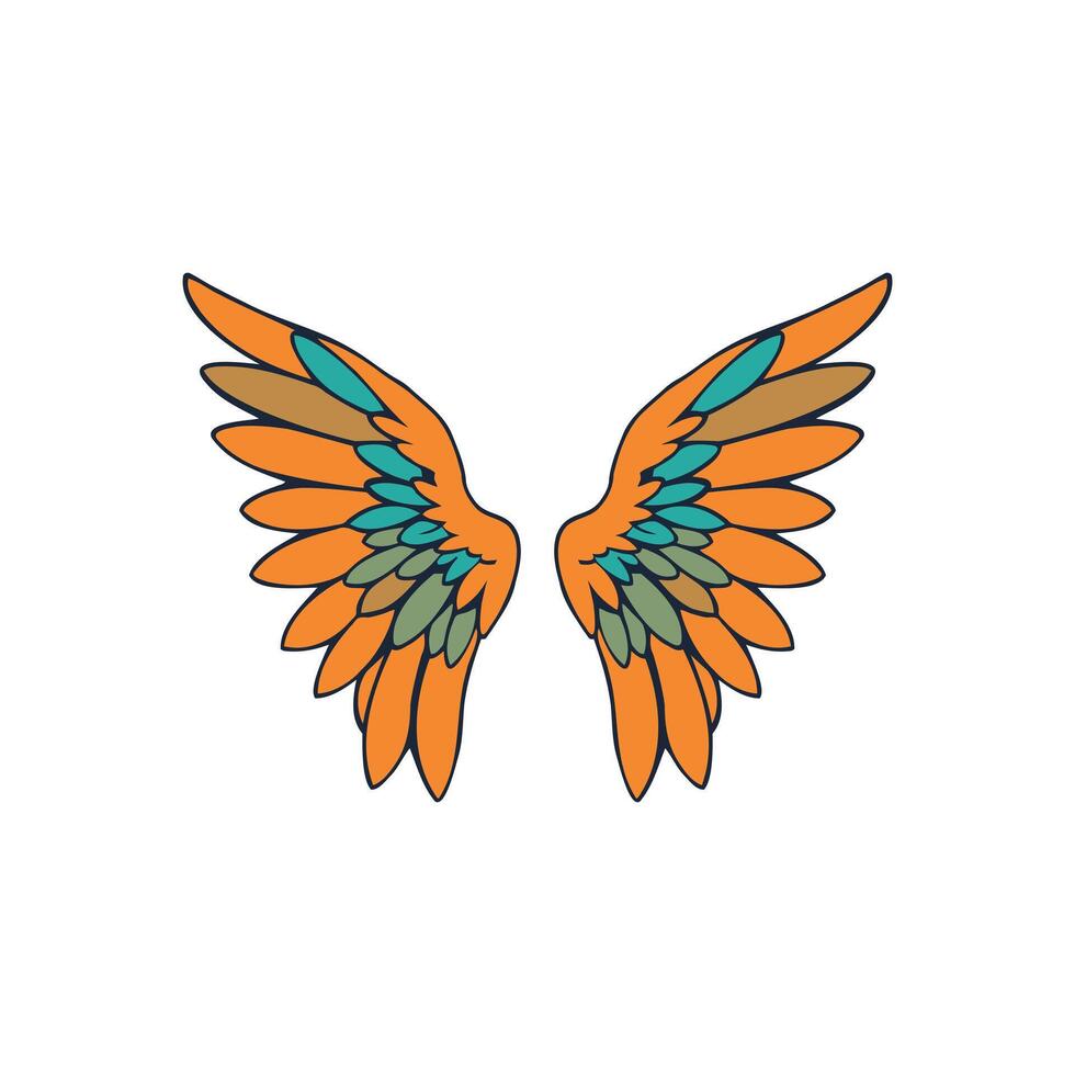 Beautiful abstract wings design for fantasy, aviation, and freedom concepts vector
