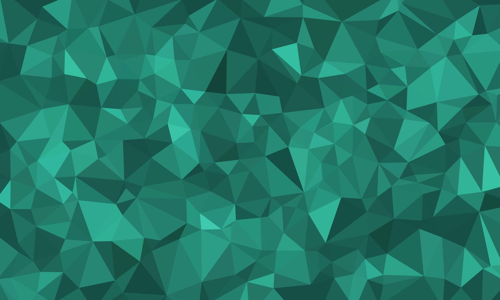 Dark aqua green polygon illusion background. Irregular triangle pattern element texture design vector