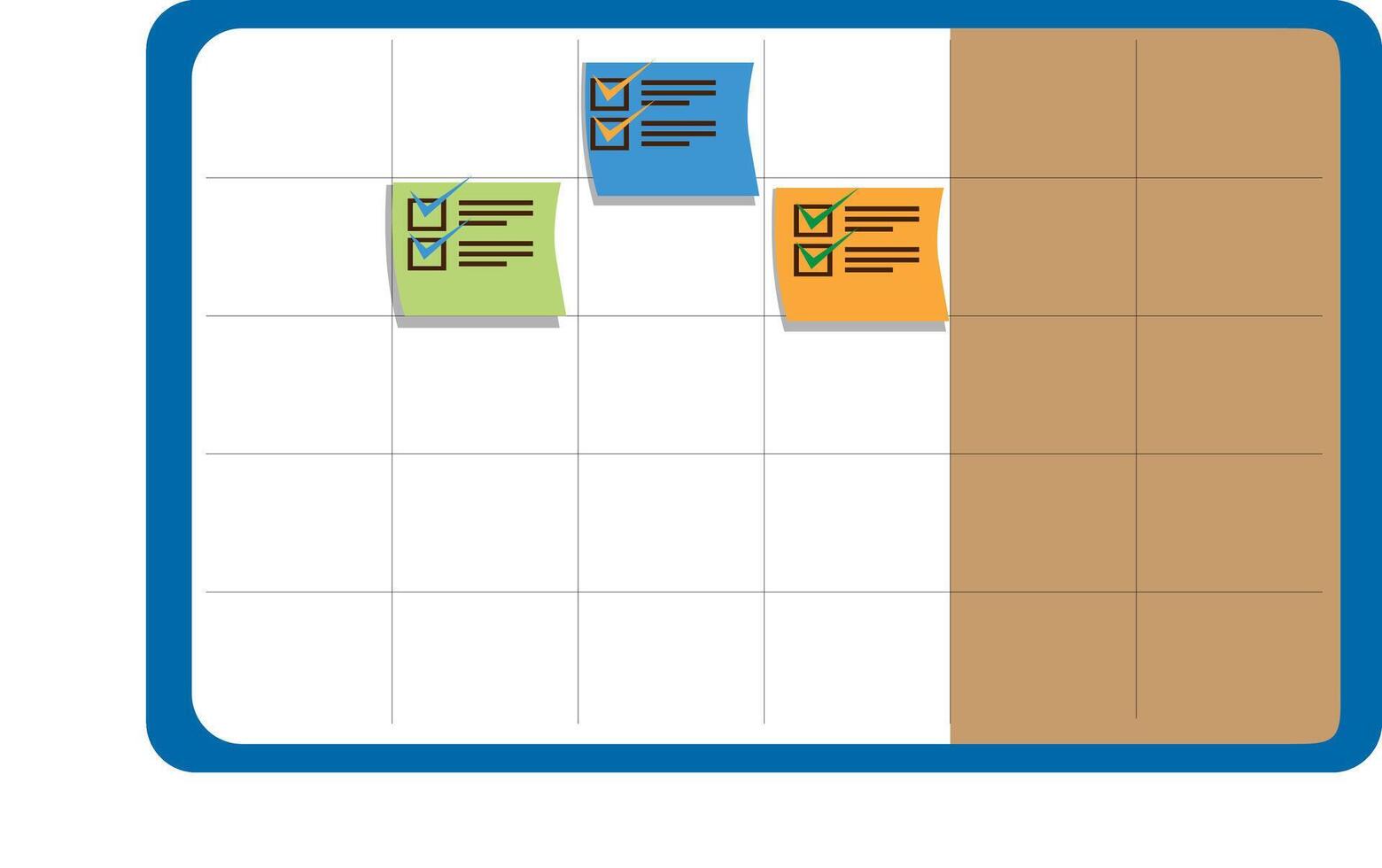 a square with a check box on it vector