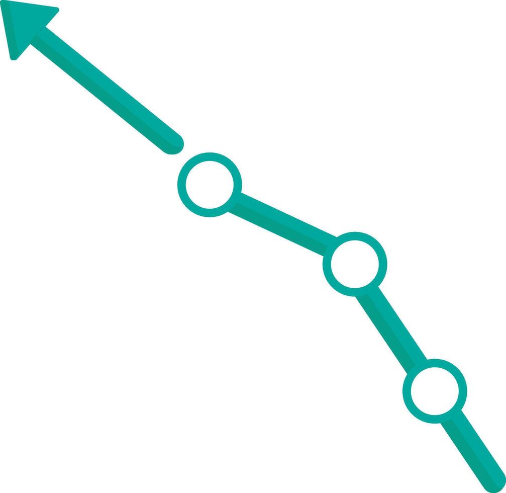a graph showing a downward trend vector