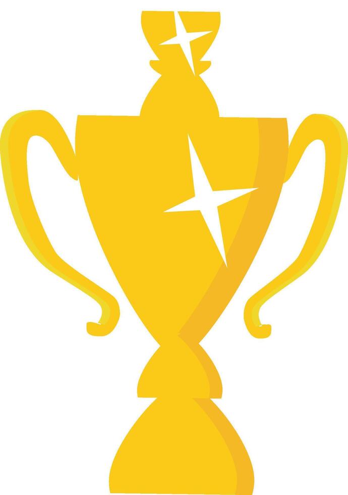 a golden trophy with a star on top vector