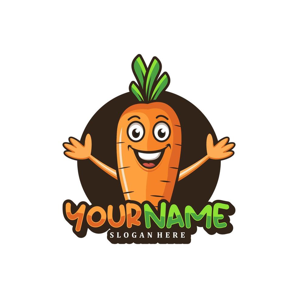 Character Carrot with chef hat logo design concept . Creative Carrot Logo Design Template. vector