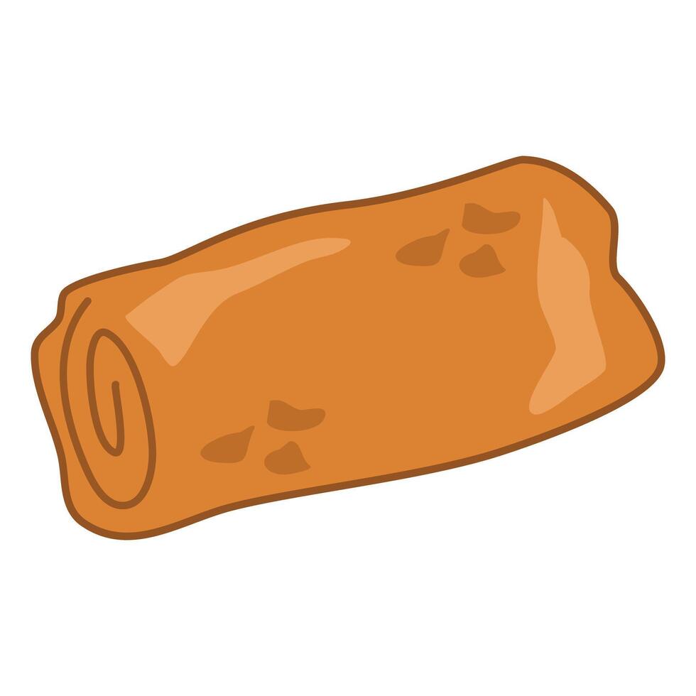 turon, filipino banana spring roll illustration vector
