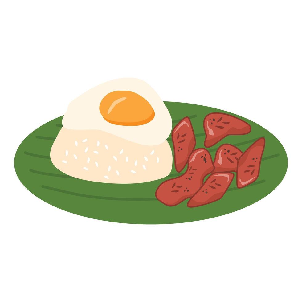 Tocino is Filipino Food made from Chicken Fillet Marinated vector