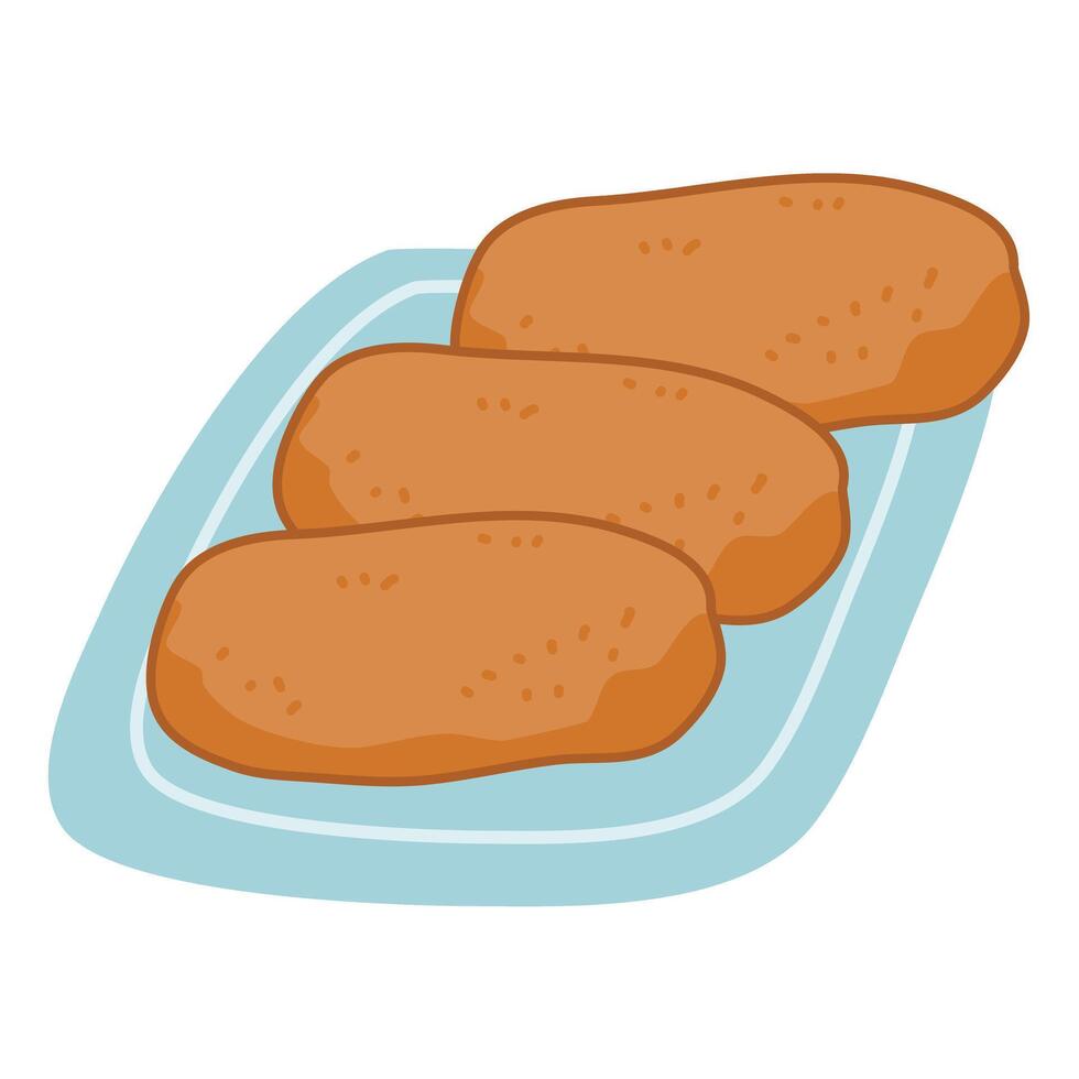 Smooth Fried Croquettes vector