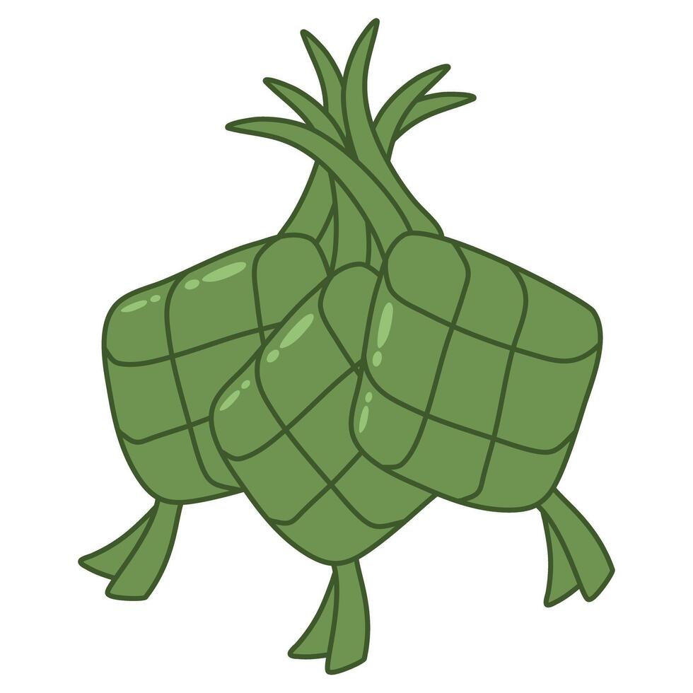 Ketupat Food Wrap ramadhan element vector