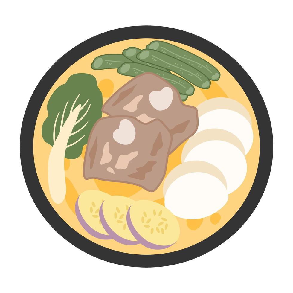 sinigang Popular Traditional Filipino soup Pork vector