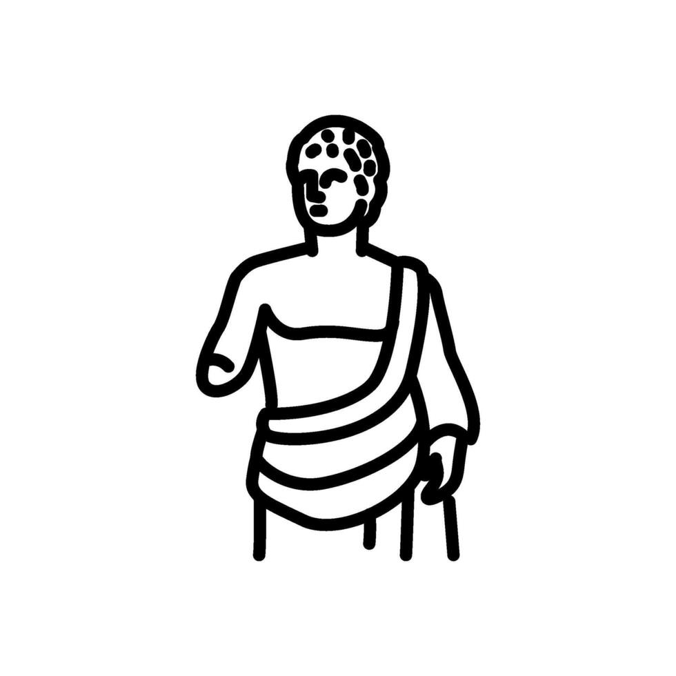 Figure icon, line style icon vector