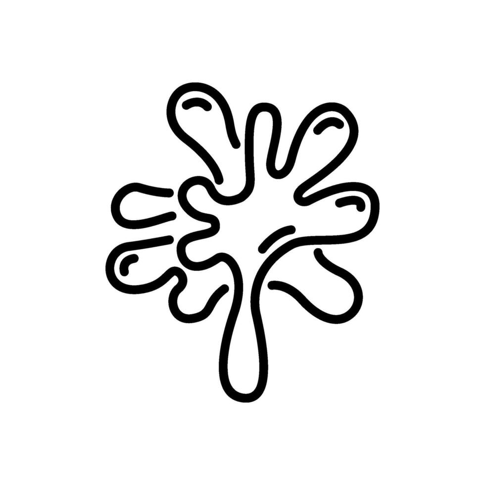 Paint splash icon, line style icon vector