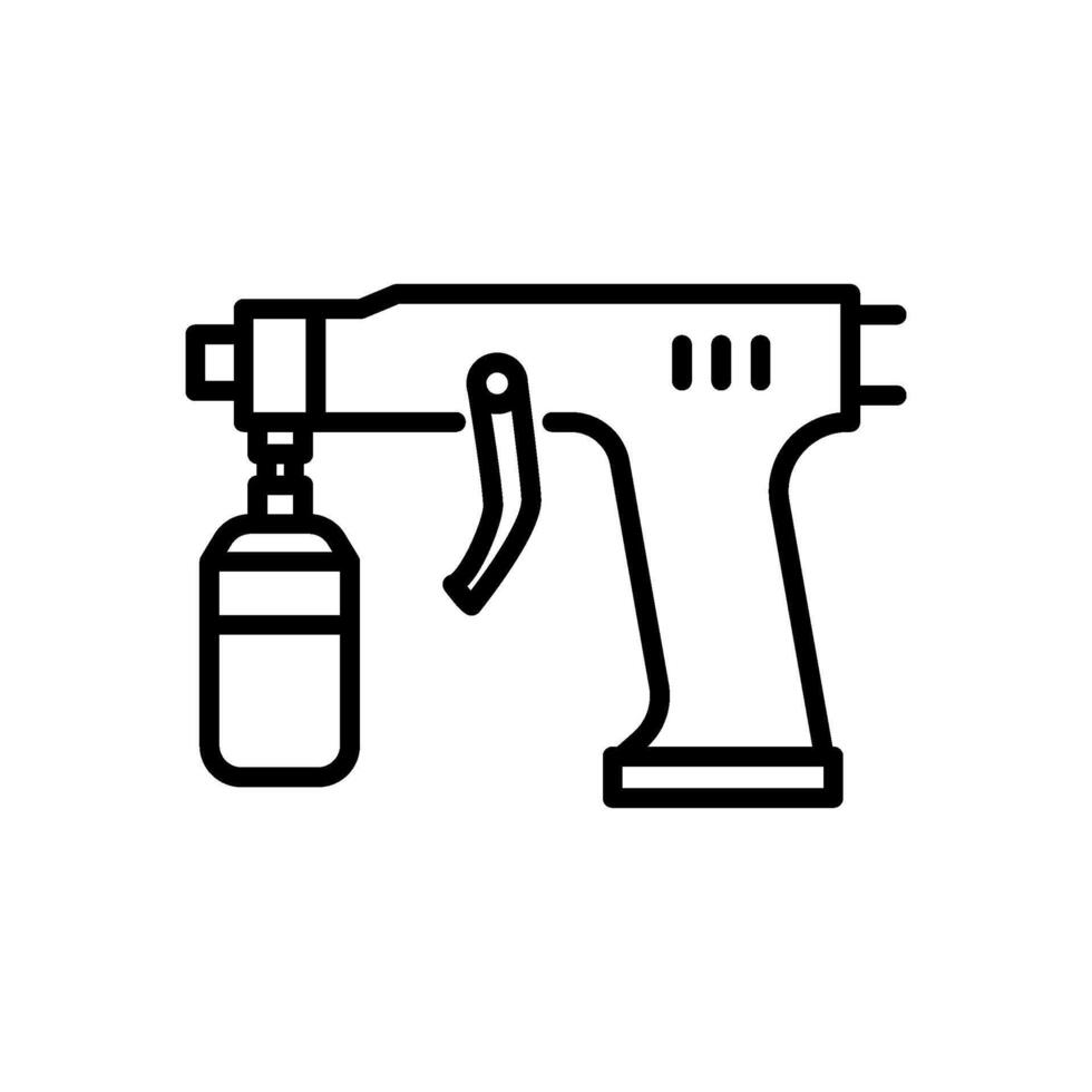 Paint gun icon, line style icon vector
