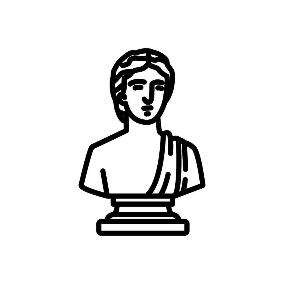 Sculpture icon, line style icon vector