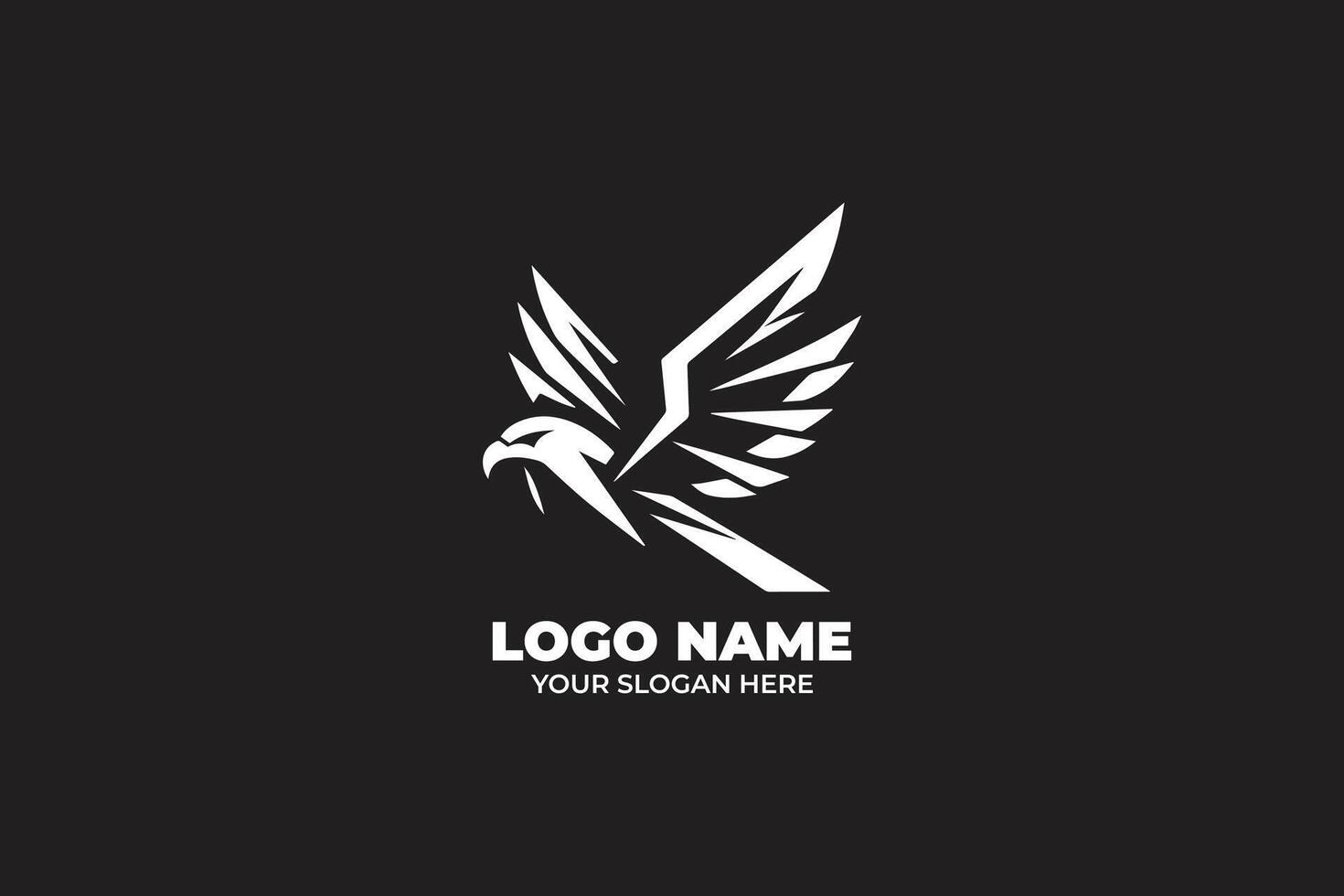 Soaring High, A Futuristic Geometric Eagle Logo vector