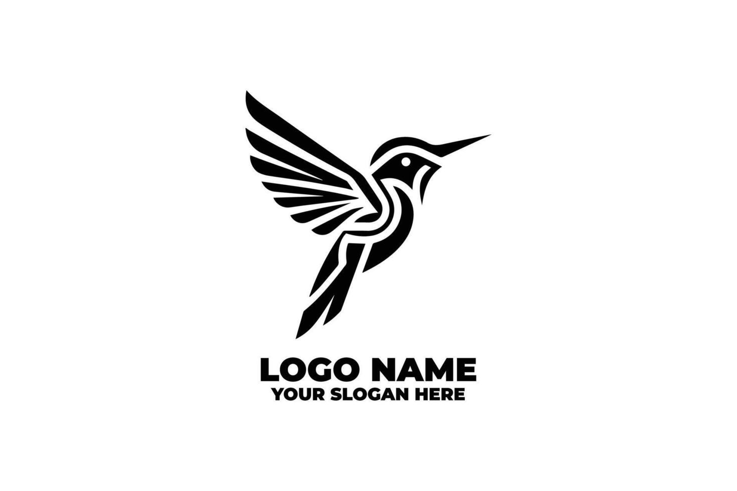 Light and Fast, A Futuristic Hummingbird Design with Digital Aesthetic vector
