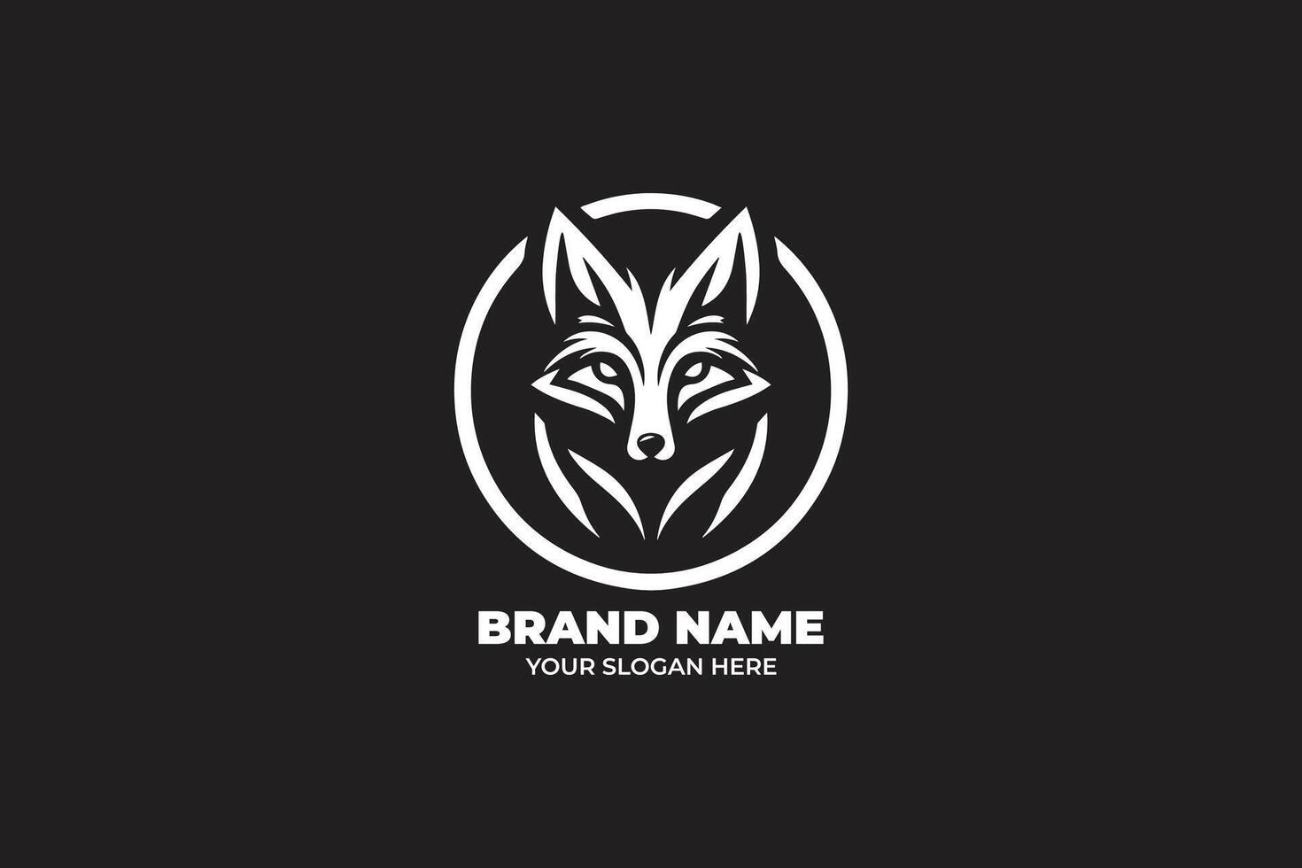 Sharp and Smart, A Geometric Fox Design with Bold, Angular Lines vector