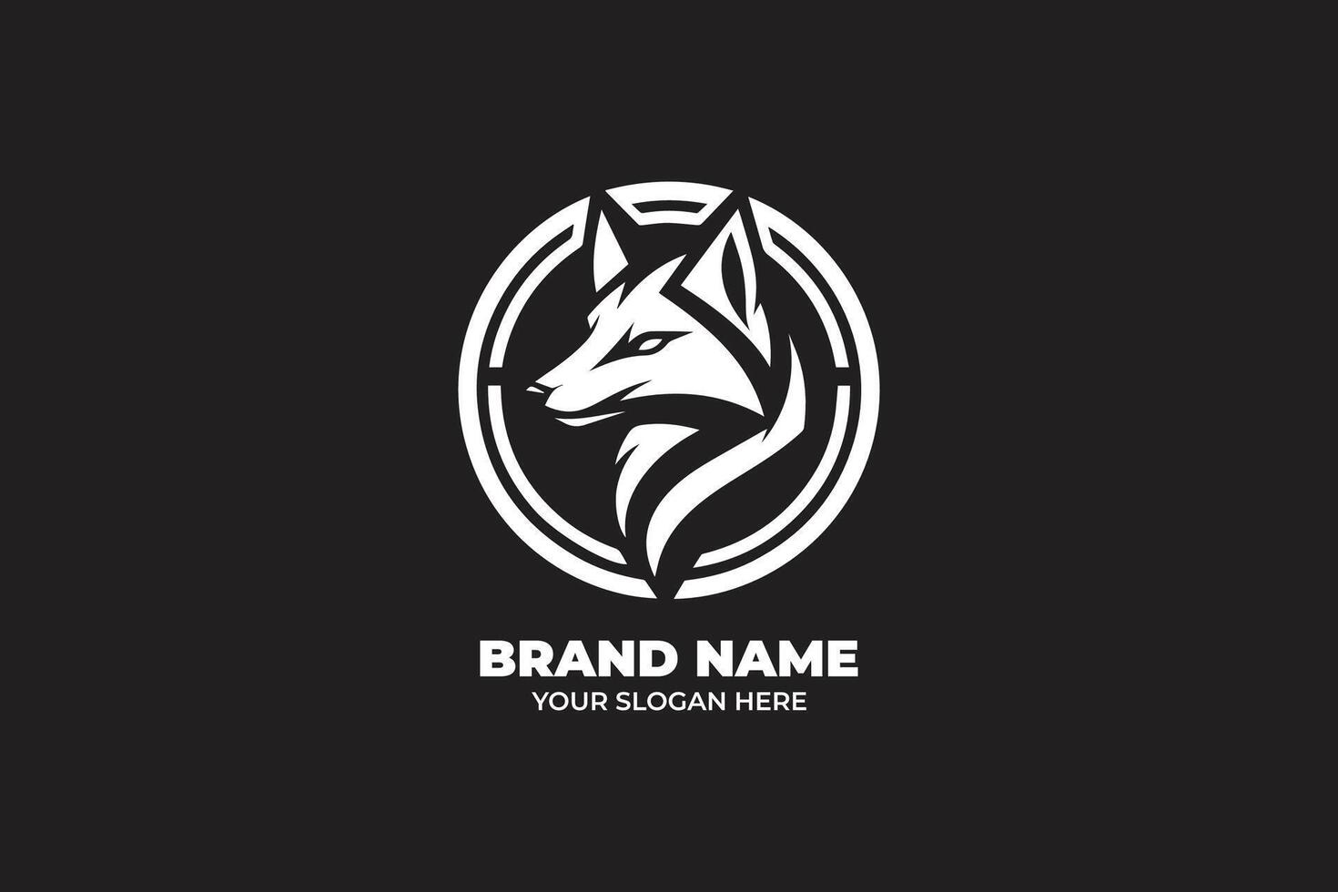 A Modern Take on Nature, Futuristic Fox Logo in Minimalist Form vector