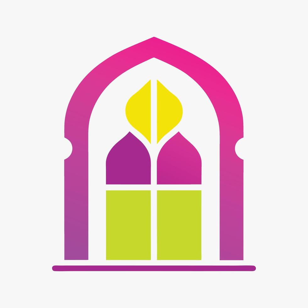 Door and Window Shape Logo Icon on White Background Minimalist and Elegant Design vector