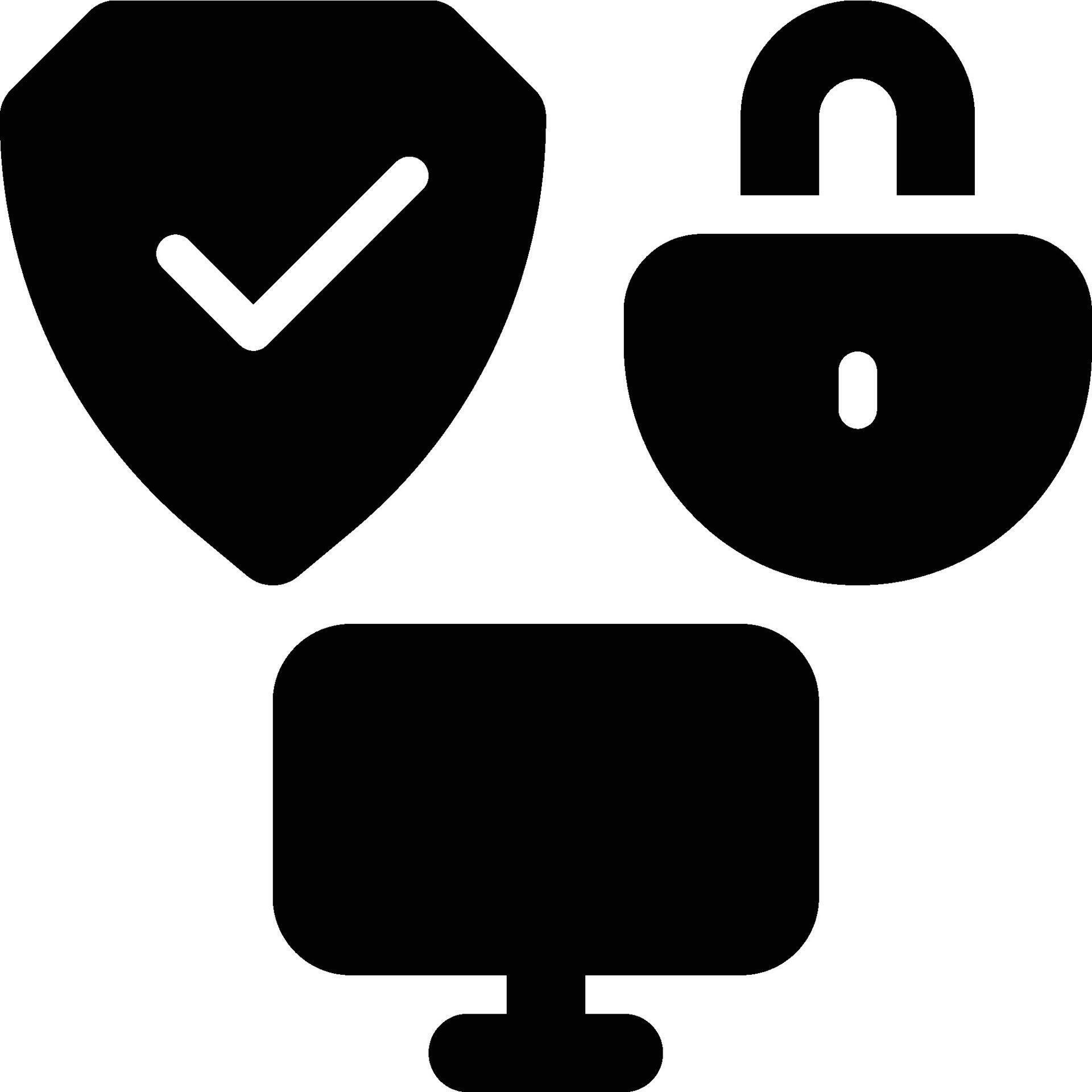 Cybersecurity, Computer Security Glyph Solid Icon 56508262 Vector Art ...