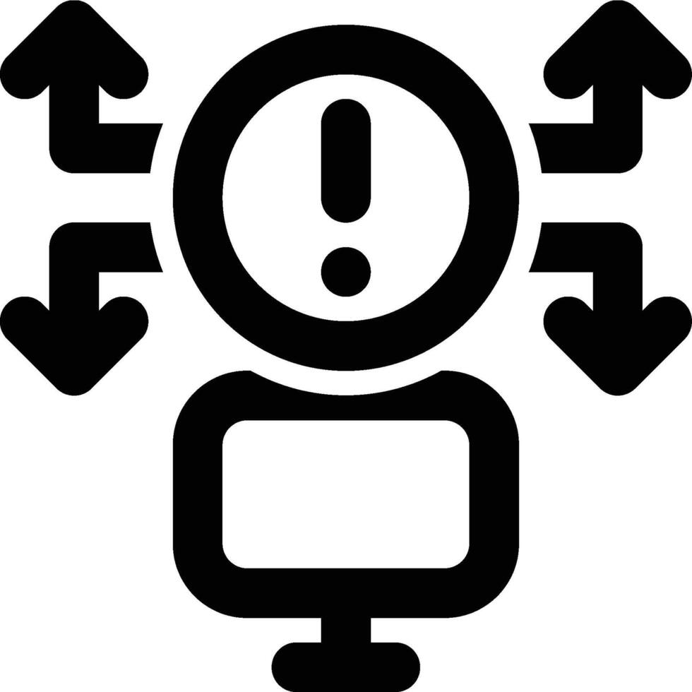 Exposure, Exploit, Security Risk Outline Icon vector