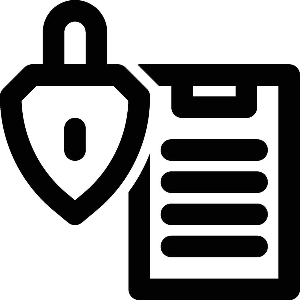 Privacy Policy, Data, Information Outline Icon vector