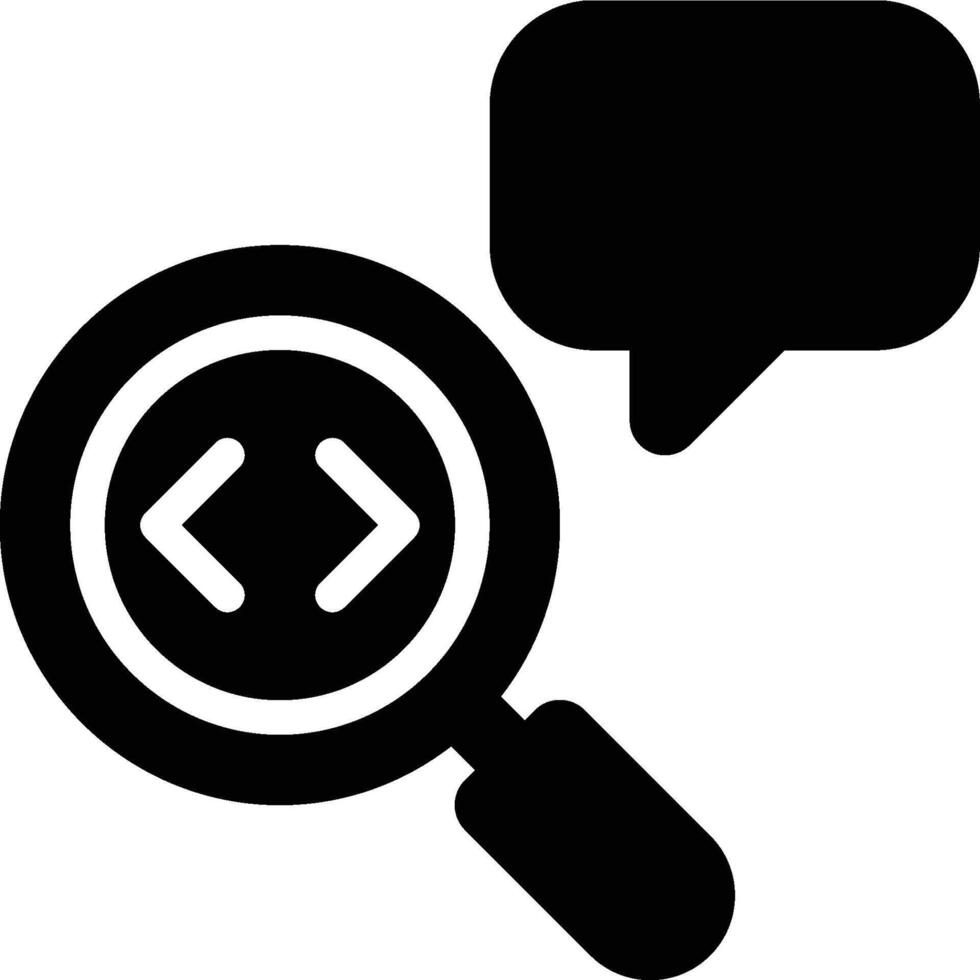código revisar, software glifo sólido icono vector