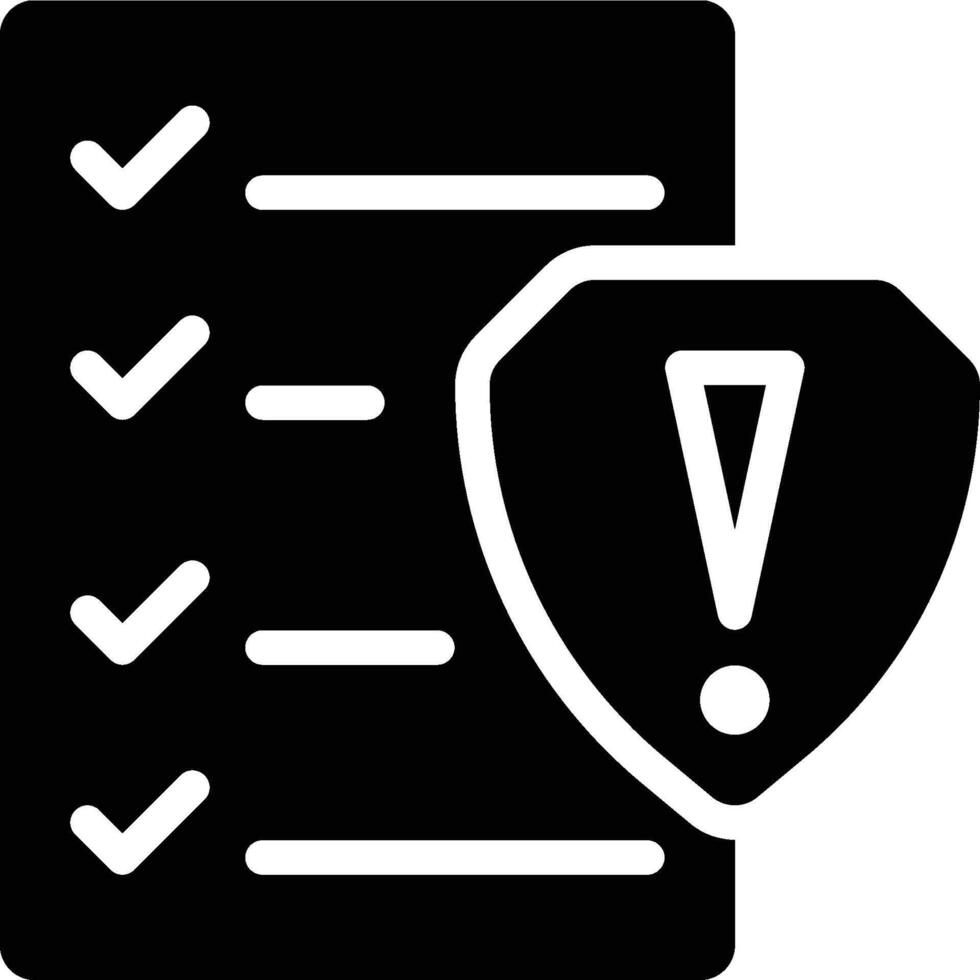 Risk Assessment, Risk Management Glyph Solid Icon vector