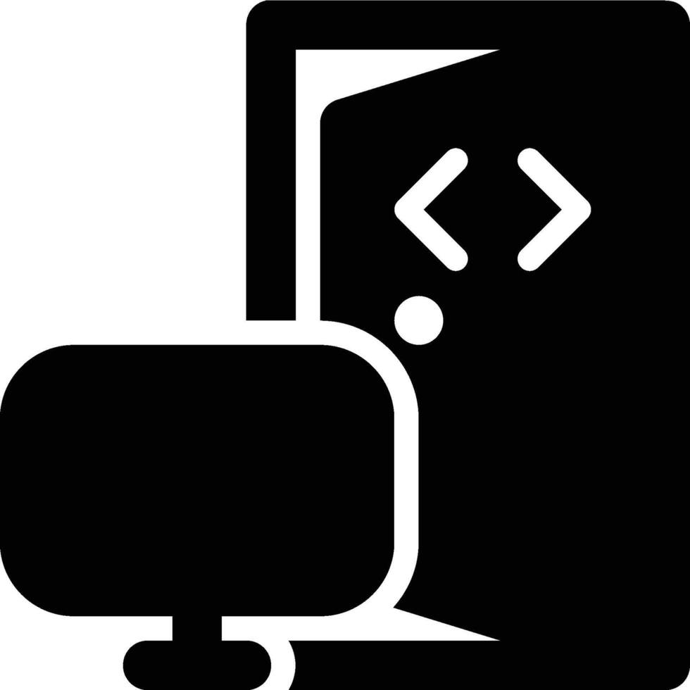 Backdoor, Bypass Glyph Solid Icon vector