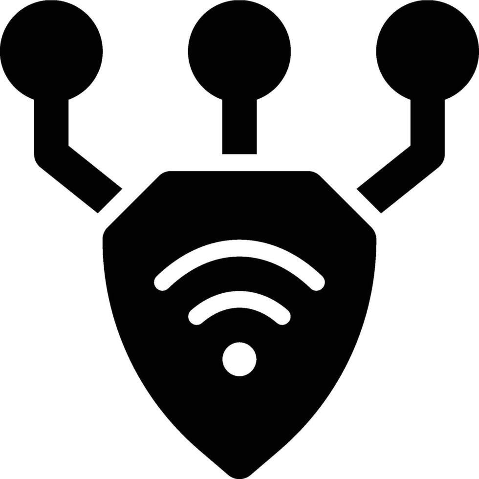 Network Security, Internet Security Glyph Solid Icon vector