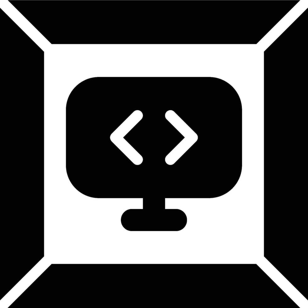 Sandboxing, Computer Security Glyph Solid Icon vector