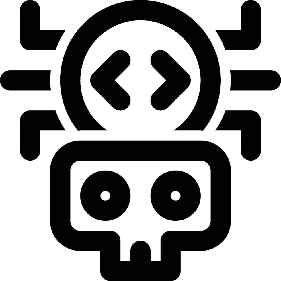 Scareware, Cyber Crime Outline Icon vector