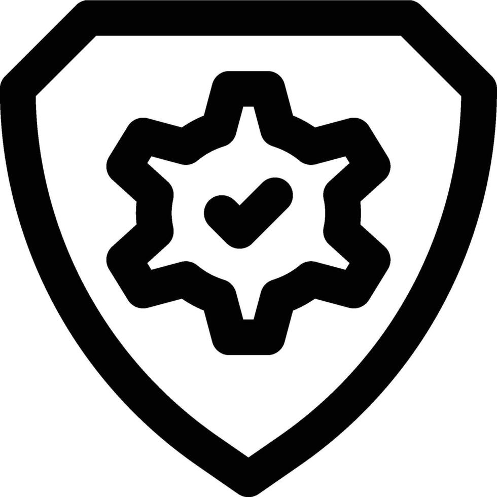 Security Control, Security Configuration, Cyber Security Outline Icon vector