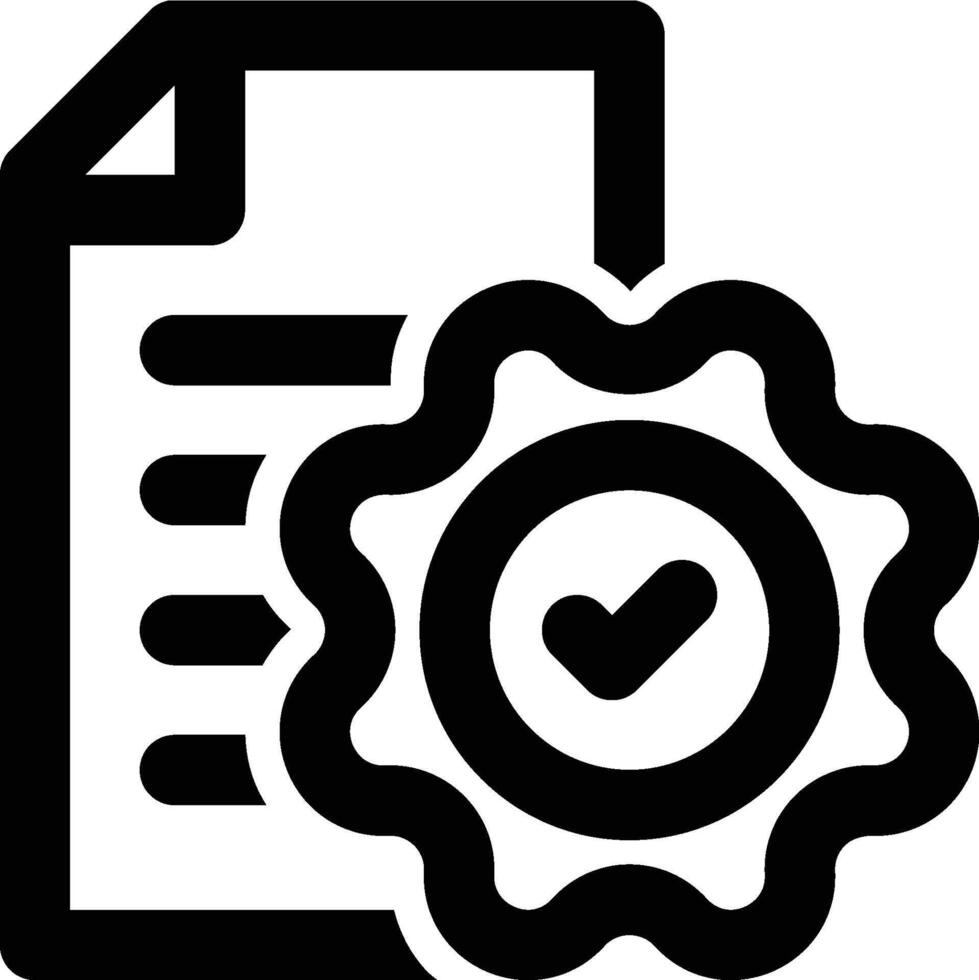Data Integrity, Verified Data, Data Validation Outline Icon vector