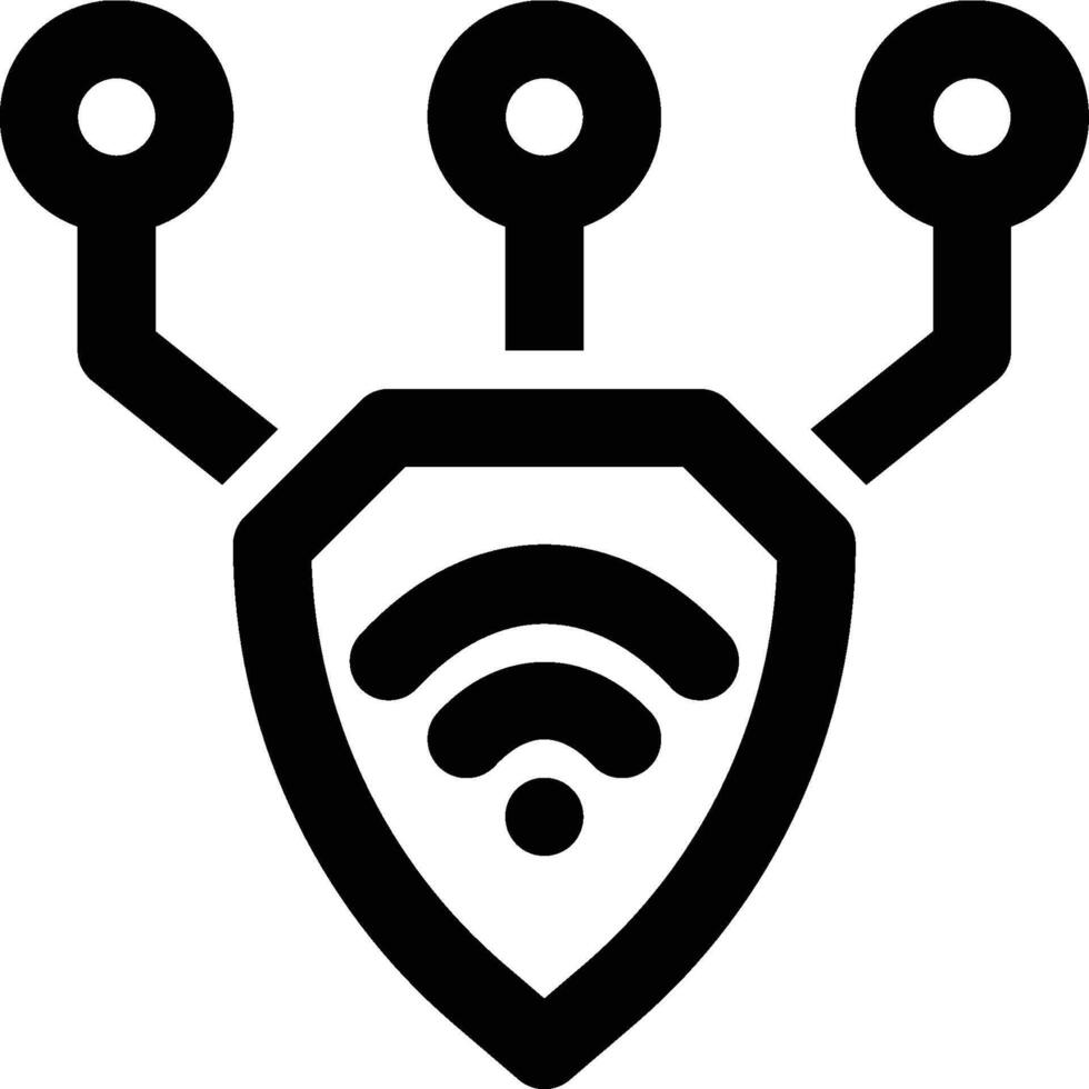 Network Security, Internet Security Outline Icon vector