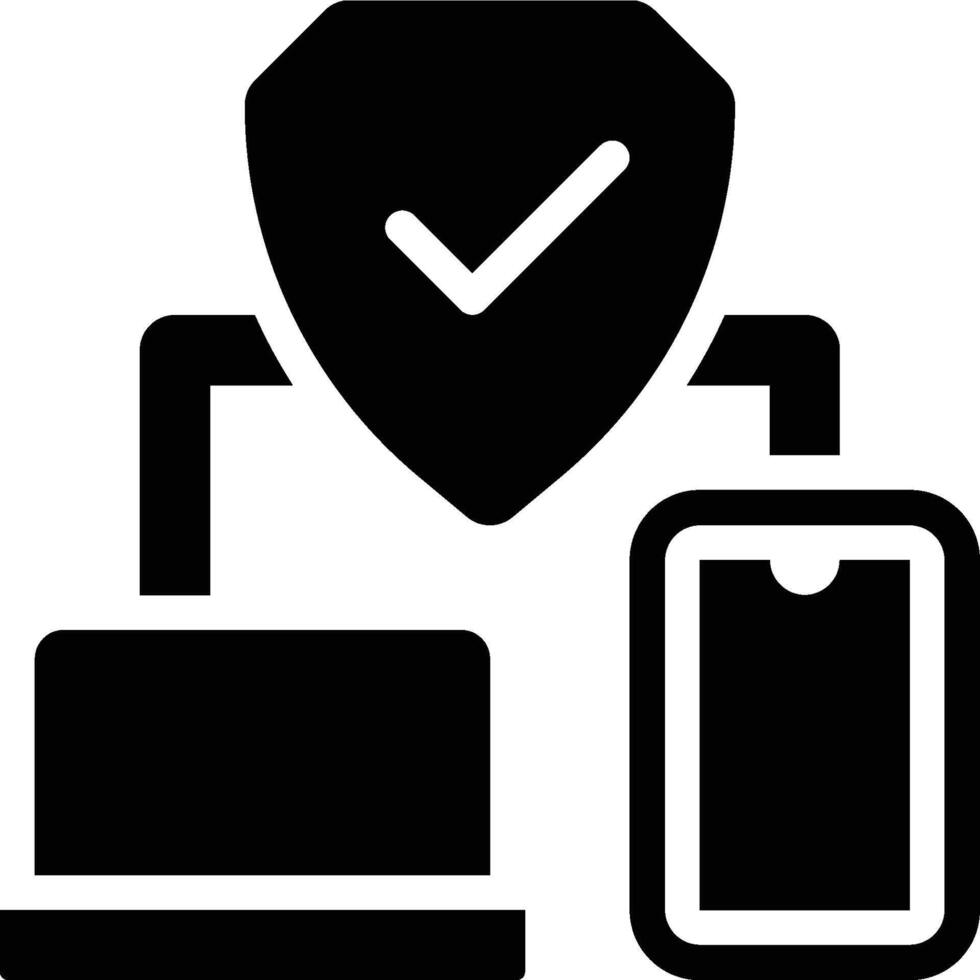 Information Technology Security Glyph Solid Icon vector