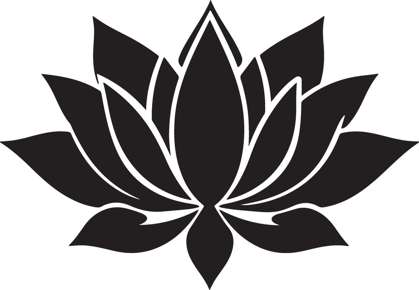 Lotus Flower Silhouette design vector