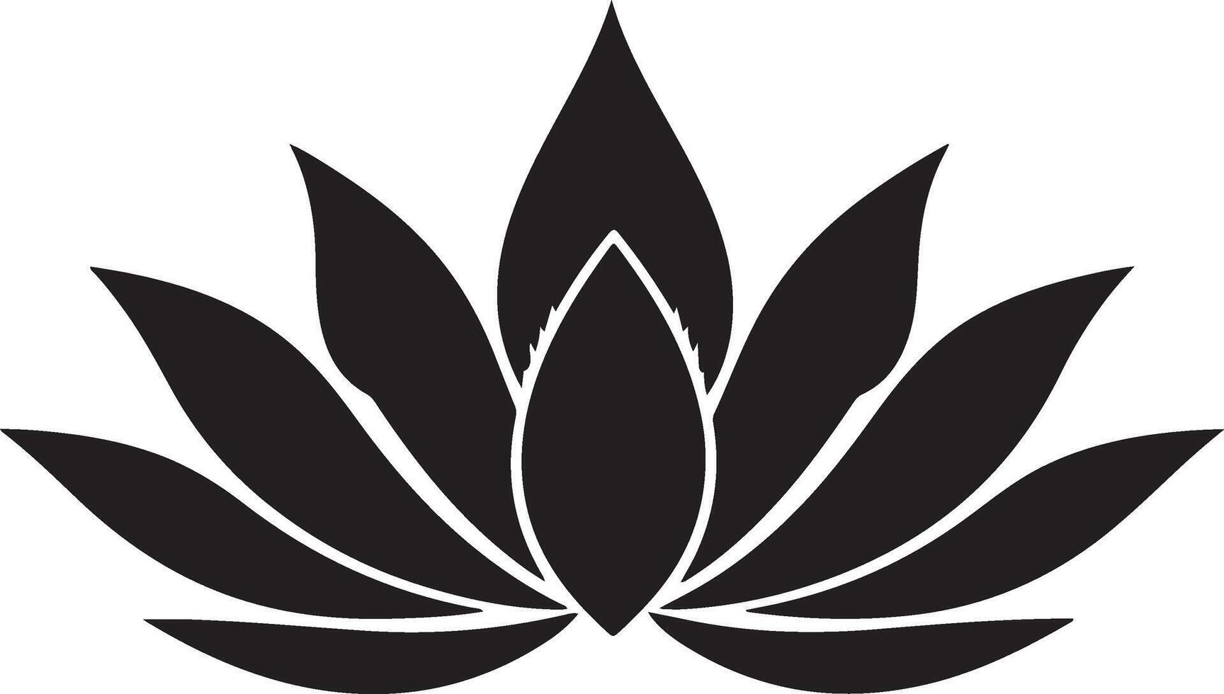 A Lotus Flower Silhouette design vector