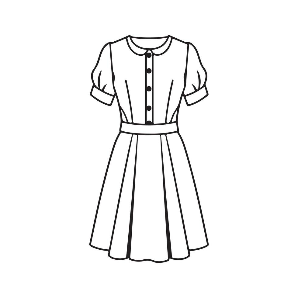 Vintage style Dress Design vector