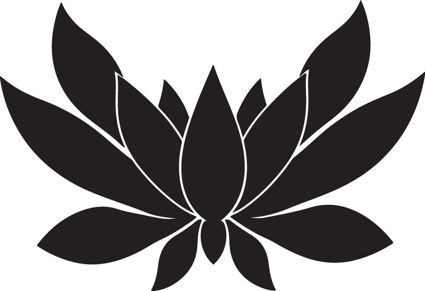 Best Lotus Flower Silhouette design vector