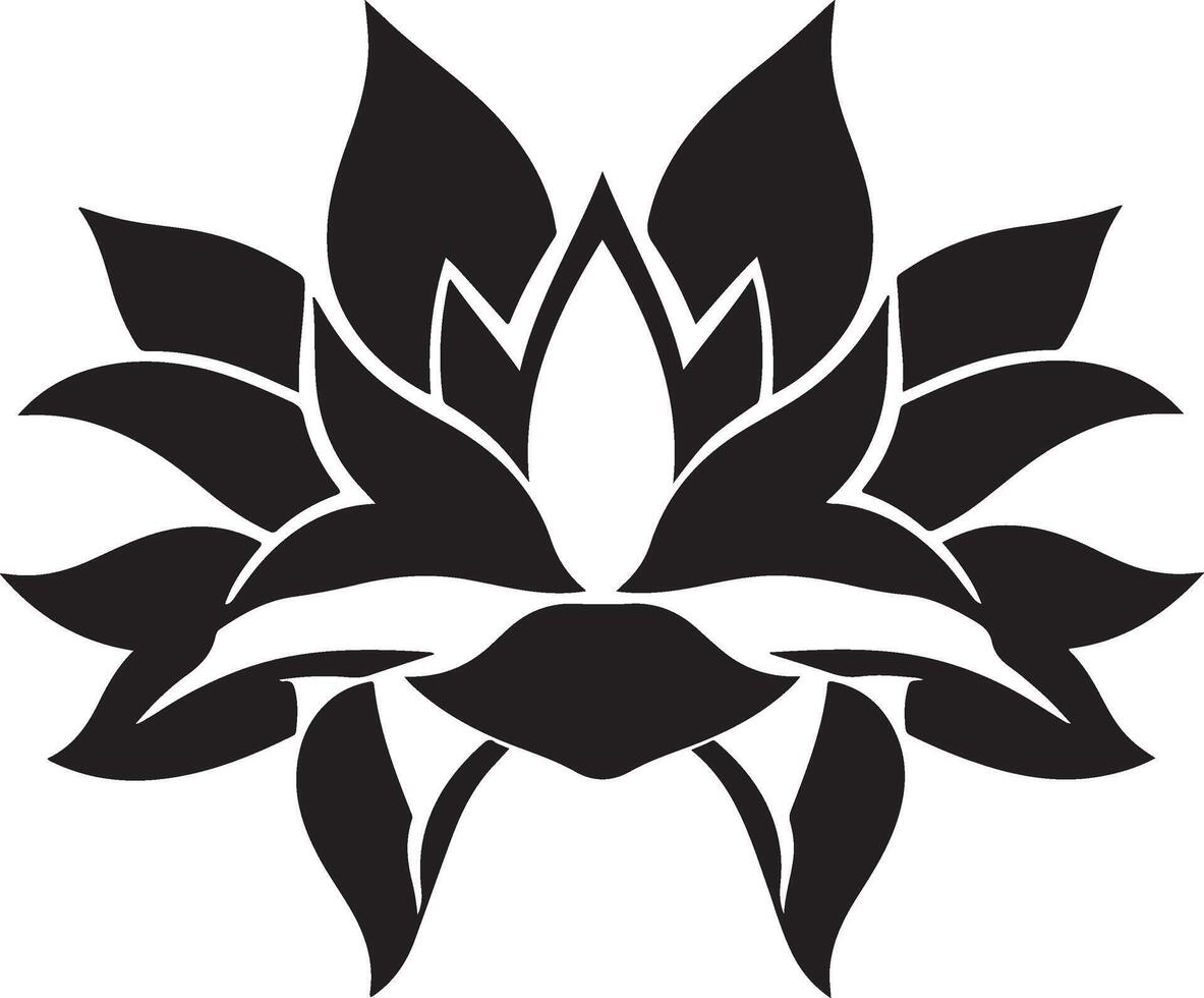 Best Lotus Flower Silhouette icon vector