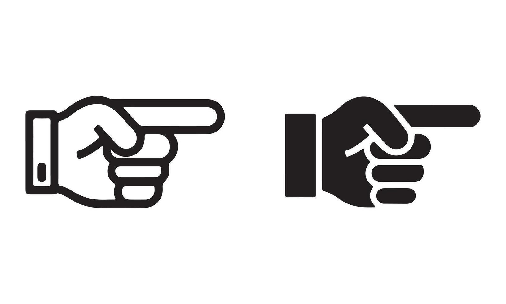 Two Hands Pointing in Opposite Directions vector