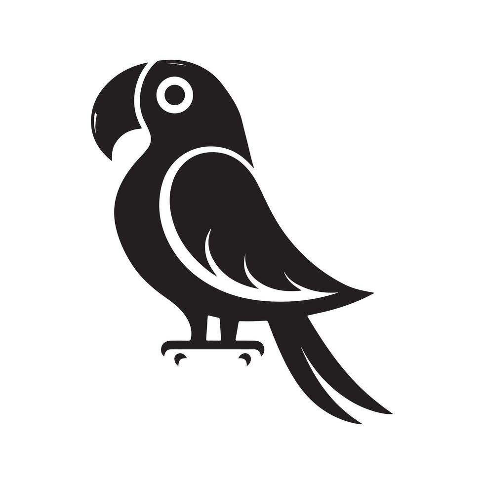 Bird icon on a branch vector
